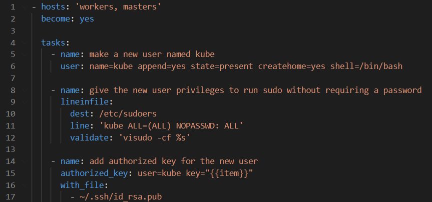 create-users yml config file