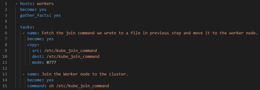 worker-setup YAML file configuration code
